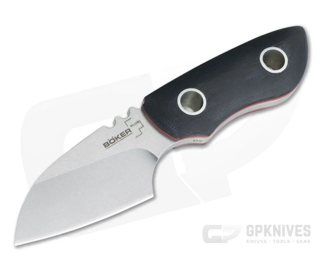 Boker Plus PryMini Pro Vox Stonewashed D2 Black G10 Fixed Blade Neck Knife 02BO017