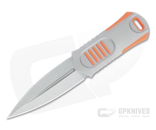 WE Knives OSS Dagger Lundquist Stonewashed 20CV Orange G10 Lapel Knife 2017B
