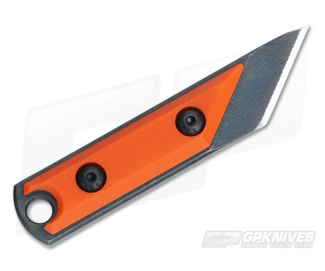 NCC Knives EDC Kiridashi Distressed O1 Orange G10 Fixed Blade