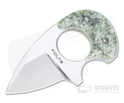 Alan Folts Custom Baby Bear Polished CPM-154 Kipps Custom Cash Acrylic Fixed Blade