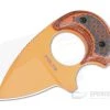 Alan Folts Custom Baby Bear O.J. Coated CPM-154 Orange Carbon Fiber/G10 Hybrid Fixed Blade