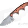 Alan Folts Custom Minimalist Bowie Neck Knife Tumbled CPM-154 Orange & Black G10