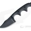 Alan Folts Custom Minimalist Bowie Neck Knife Black Coated CPM-154 Black G10