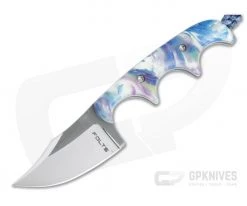 Alan Folts Custom Minimalist Bowie Neck Knife Two-tone CPM-154 Easter Custom Acrylic
