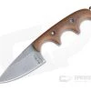 Alan Folts Custom Minimalist Drop Point Neck Knife Natural Micarta Tumbled CPM154