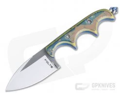 Alan Folts Custom Minimalist Spear Point Neck Knife Circuit Board G10 Polished CPM154
