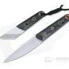 Sergey Rogovets Custom Black Micarta Kwaiken and Kiridashi Fixed Blade Knife Set 4254