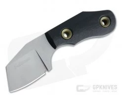 Sakman Knives Cleaver Neck Knife Blasted N690 Black G10 Fixed Blade 4408
