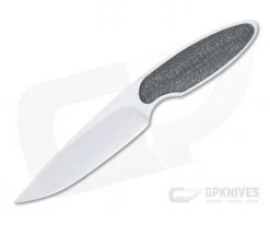 JD Van Deventer Custom V1 Neck Knife 12c27 Silver Lightning Strike Carbon Fiber Fixed Blade 4599