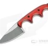 Alan Folts Custom Minimalist Drop Point Two-Tone CPM-154 Cherry/Black G10 Fixed Blade Neck Knife 4630