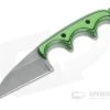 Alan Folts Custom Minimalist Wharncliffe Tumbled CPM-154 Toxic Green/Black G10 Fixed Blade Neck Knife 4632