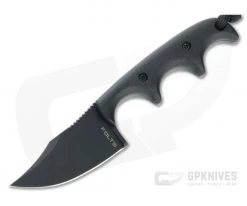 Alan Folts Custom Minimalist Bowie Black CPM-154 Black G10 Fixed Blade Neck Knife 4636