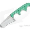 Alan Folts Custom Minimalist Tanto Hand Rubbed CPM-154 Green Fish Scale Acrylic Fixed Blade Neck Knife 4644
