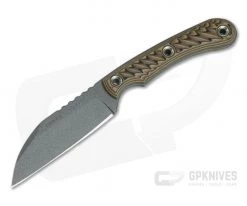 RMJ Tactical Coho Wharncliffe 52100 Hyena Brown Every Day Carry Fixed Blade