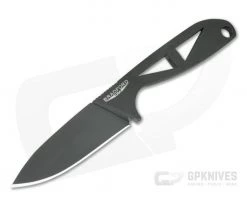 Bradford G Necker Black DLC Elmax Fixed Blade Neck Knife GNECKER-DLC