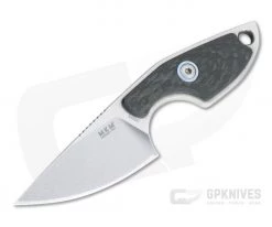 MKM Mikita Mikro 1 Vox Drop Point Stonewashed M390 Carbon Fiber Neck Knife MR01-CF