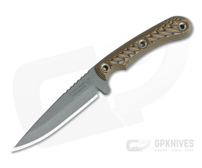 RMJ Tactical Sparrow Nitro-V Hyena Brown Every Day Carry Fixed Blade